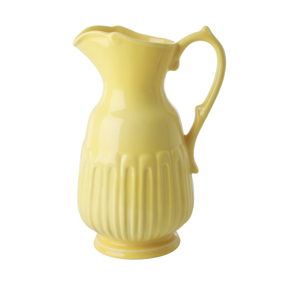 Yellow Ceramic Jug By Rice DK